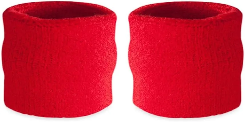 Suddora Kids Wrist Sweatbands - Athletic Cotton Terry Cloth Sports Wristbands for Kids (Pair)