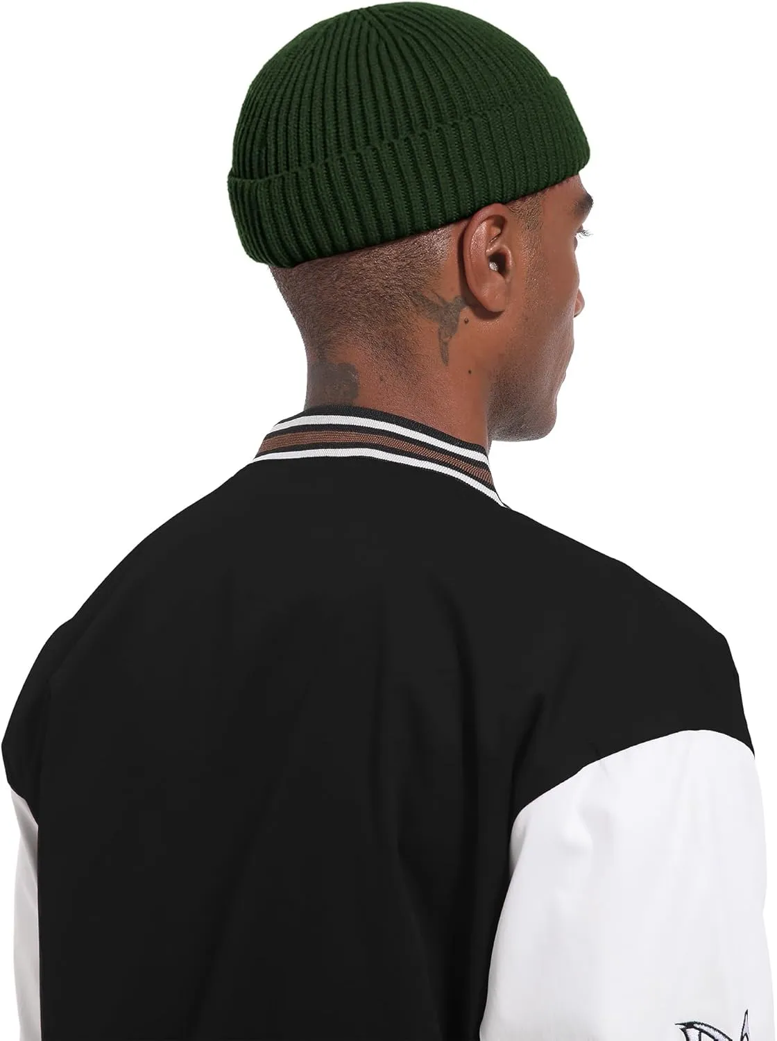 Swag Short Fisherman Beanie for Men Women, Wool Knit Cuffed Fleece Lined Trawler Beanies Winter Warm Hat