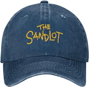 The Sandlot Banner Casquette Baseball Cap Cowboy Hat Unisex Denim Adults Denim Hat Adjustable Size Black
