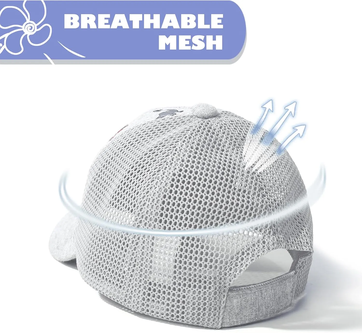 Toddler Baseball Hat with Mesh Adjustable Dinosaur Printed Trucker Hat Outdoor Beach Summer Infant Sun Cap for Kid Boy