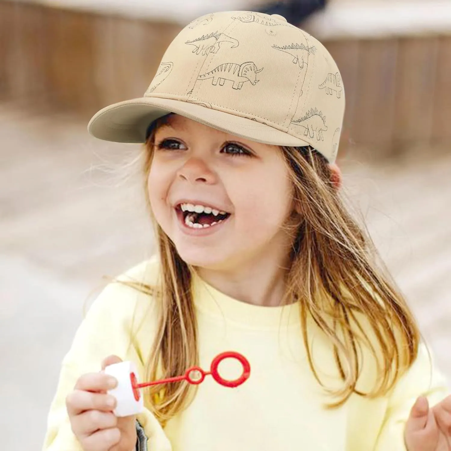 Toddler Baseball Hat with Mesh Adjustable Dinosaur Printed Trucker Hat Outdoor Beach Summer Infant Sun Cap for Kid Boy