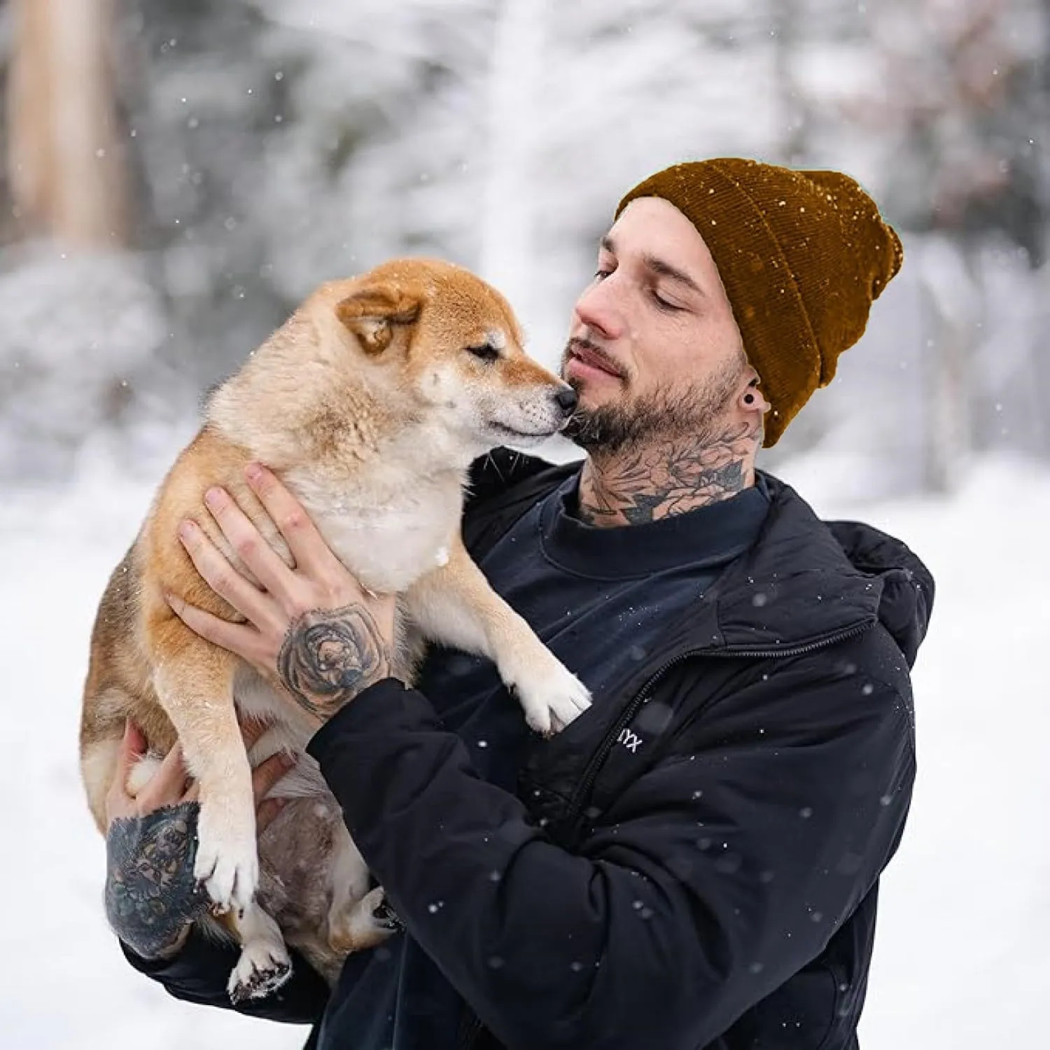 Unisex Solid Knit Cuffed Beanie - for Men and Women Daily Beanies Winter Warm Hat Skull Cap