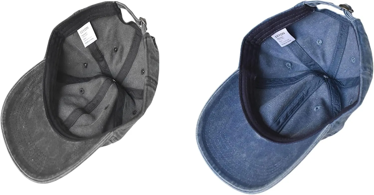 Vintage Washed Cotton Plain Baseball Caps Adjustable Unstructured Soft Blank Casual Dad Ball Hats for Men Women