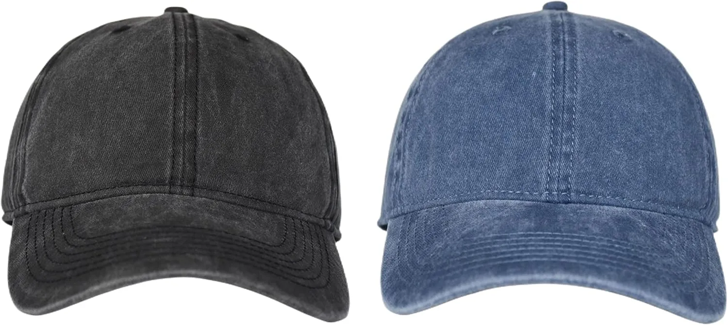 Vintage Washed Cotton Plain Baseball Caps Adjustable Unstructured Soft Blank Casual Dad Ball Hats for Men Women
