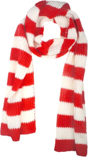 VIVIAN & VINCENT Fall Winter Ultra Soft Knit Striped Scarf for Women Men Boys Girls