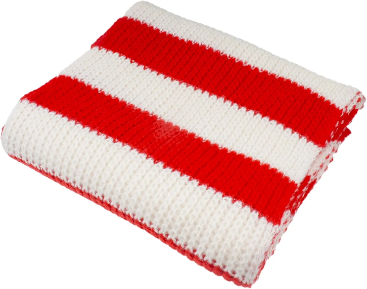 VIVIAN & VINCENT Fall Winter Ultra Soft Knit Striped Scarf for Women Men Boys Girls