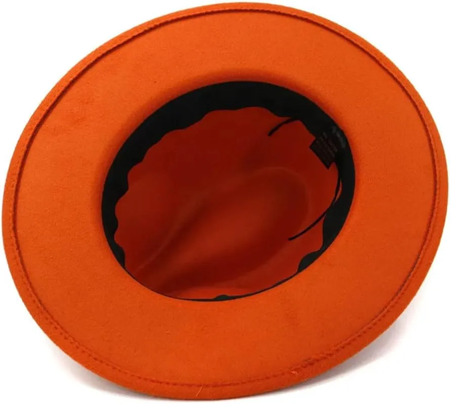 Women Men Fedora Hats Panama Hat Wide Brim Sun Protection Cap Classic Top Hat for Party Wedding