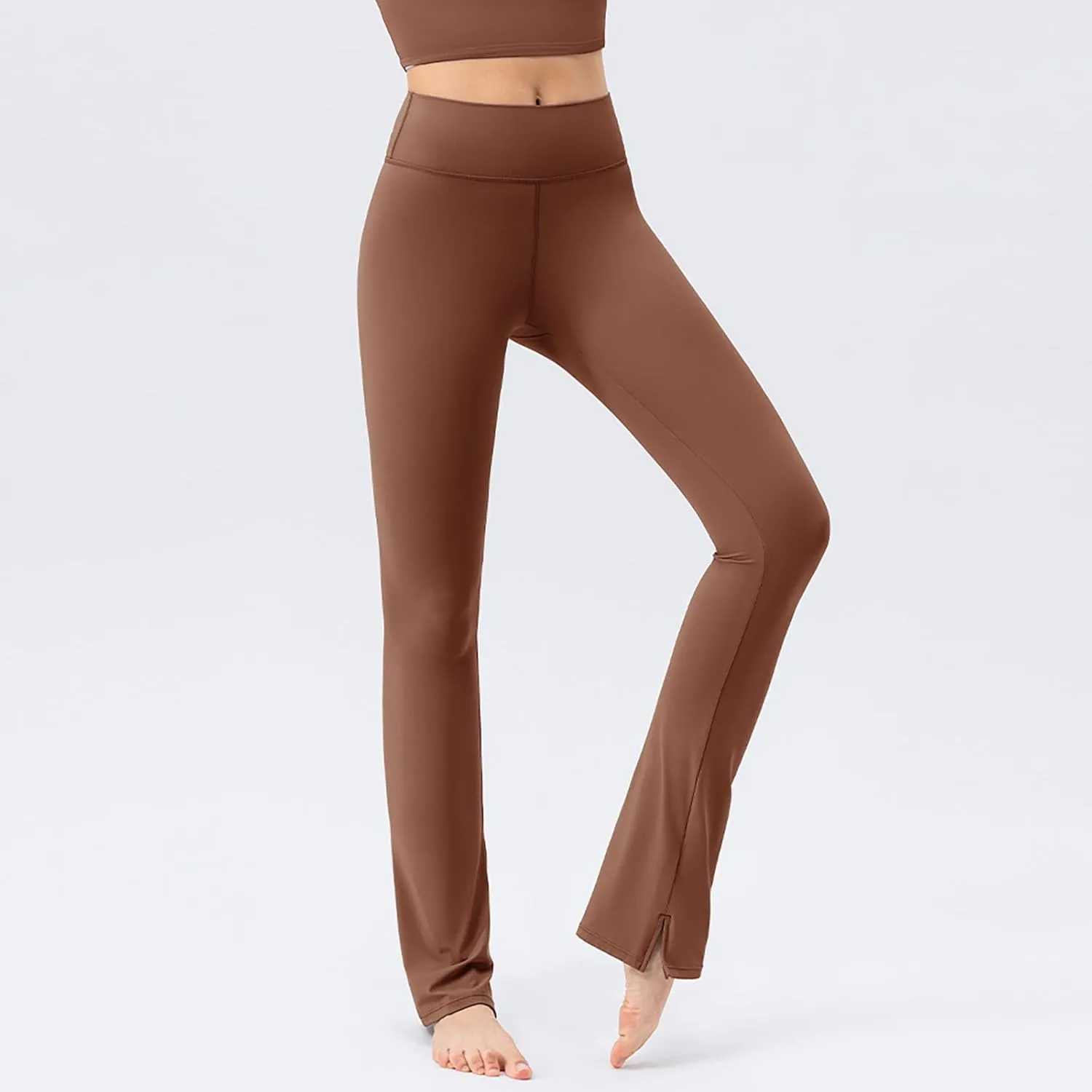 Women's Yoga Leggings High Waist Tummy Control Stright Leg Pants Soft Stretch Gym Workout Work Pants