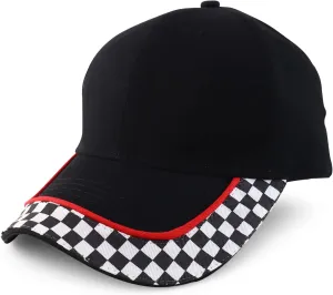 Youth Size Racing Flag Theme Cotton Baseball Cap